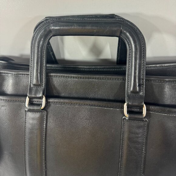 Vintage Coach # 5296 Black Leather Briefcase/Laptop Bag - Picture 5 of 14